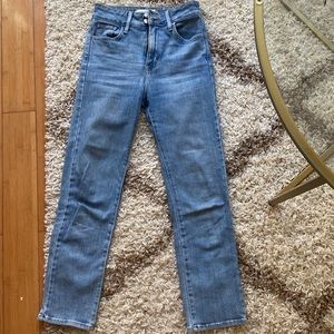 Just Black Denim high rise medium/light wash jeans